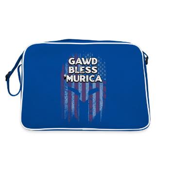 Gawd Bénit Murica 4 juillet Mèmes Quatrième - Sac Retro - bleu/blanc - Dos