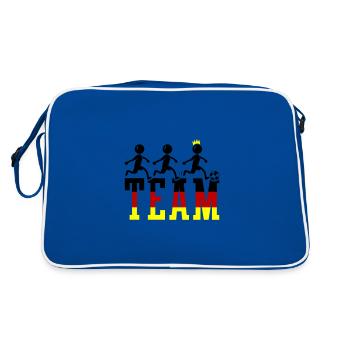 Champion de football par équipe Allemagne - Sac Retro - bleu/blanc - Dos