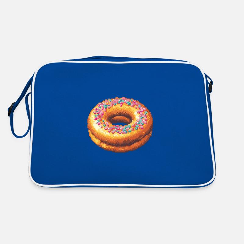 Icône de pixel en forme de beignet Sac Retro