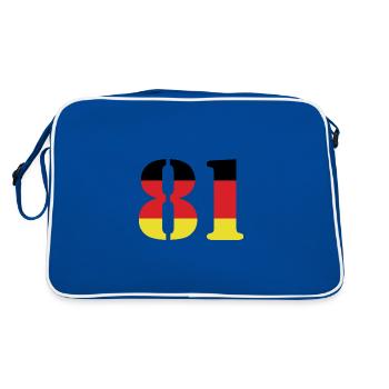 81 Numéro Jersey Allemagne - Sac Retro - bleu/blanc - Dos
