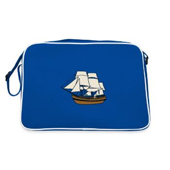 Sailing ship - Retro Bag - blue/white - Back