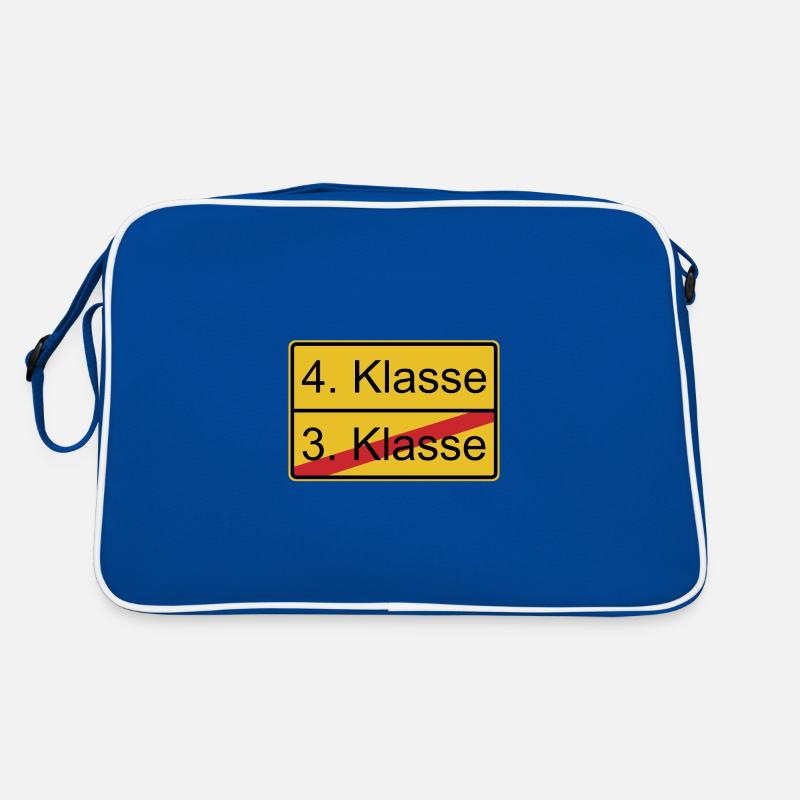 4. Klasse nicht 3. Klasse - Retro Tasche - Blau/Weiß