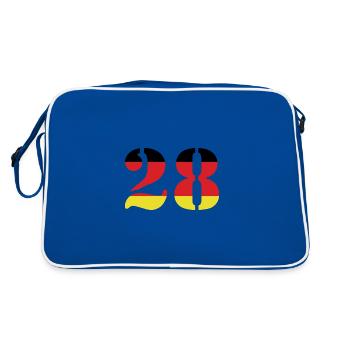 28 Numéro Jersey Allemagne - Sac Retro - bleu/blanc - Dos
