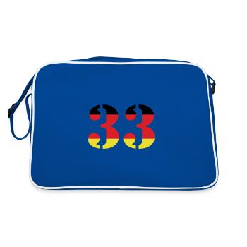 33 Numéro Jersey Allemagne - Sac Retro - bleu/blanc - Dos