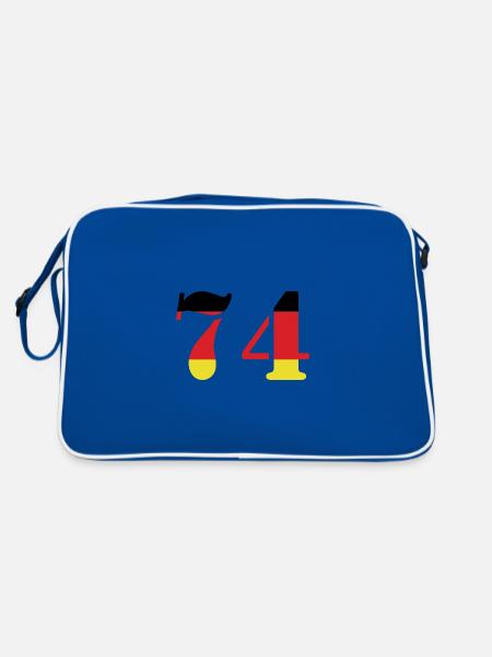 74 Numéro Jersey Allemagne - Sac Retro - bleu/blanc - Dos