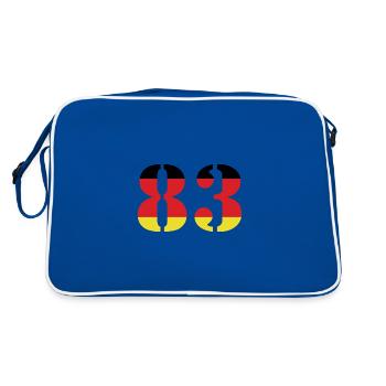 83 Numéro Jersey Allemagne - Sac Retro - bleu/blanc - Dos