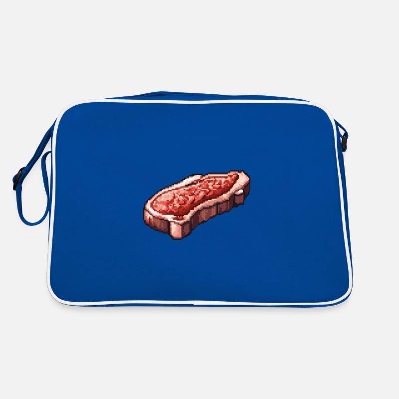 Steak Filet Pixel Symbol Retro Tasche