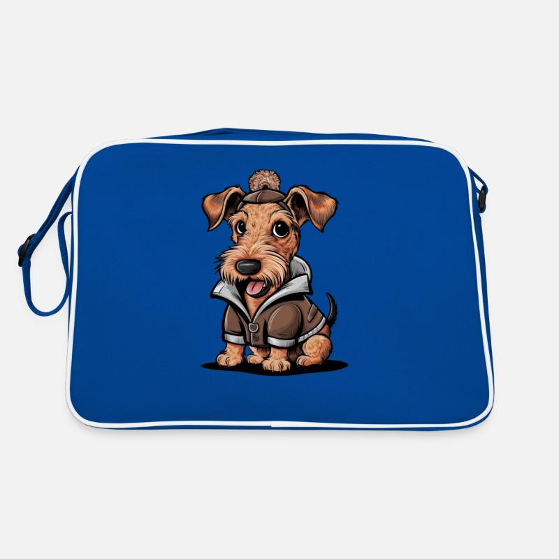 Airedale Terrier au look de dessin animé Sac Retro