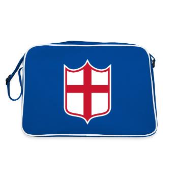 England - Retro Tasche - Blau/Weiß - Hinten