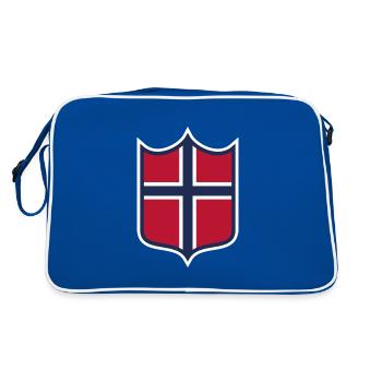 Norwegen - Retro Tasche - Blau/Weiß - Hinten