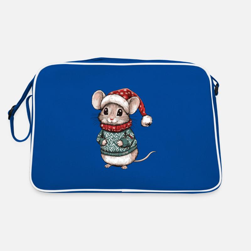 Maus Weihnachten Comic Retro Tasche