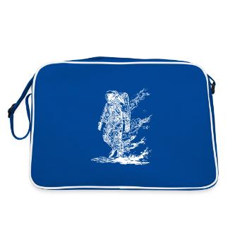Astronaut in Solar Storm Moondust Nebula - Retro Bag - blue/white - Back