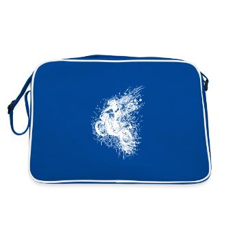 Course de moto Slippery Floor Splash Jump - Sac Retro - bleu/blanc - Dos