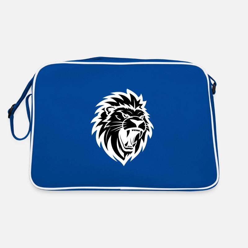Roaring Lion Head Tattoo Style Elegant Mane Retro Bag