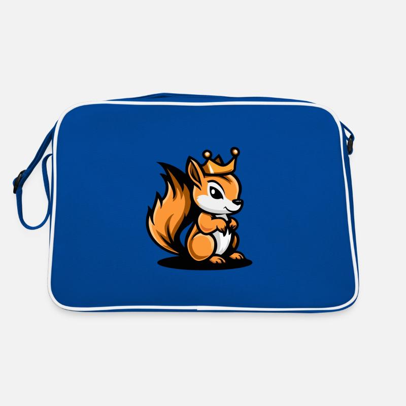 Eichhörnchen Comic Krone Retro Tasche