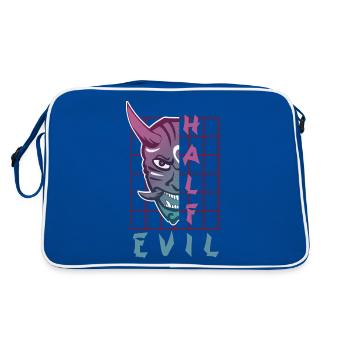 Oni Mask Japon Démon - Sac Retro - bleu/blanc - Dos