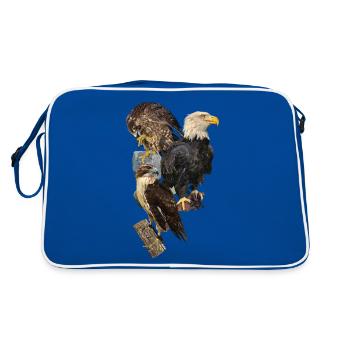 Rapace - Sac Retro - bleu/blanc - Dos