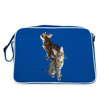 Tabby - Retro Bag - blue/white - Back