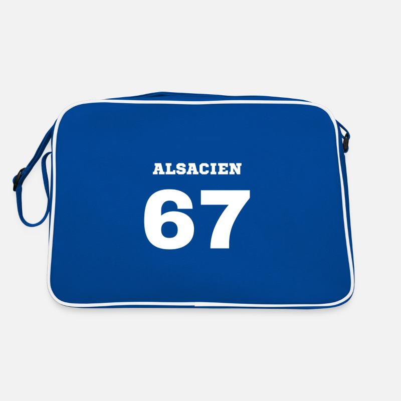 ALSACIEN Du 67 - Sac Retro - bleu/blanc