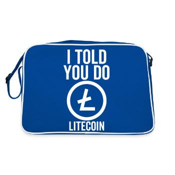 Je vous l’ai dit litecoin - Sac Retro - bleu/blanc - Dos