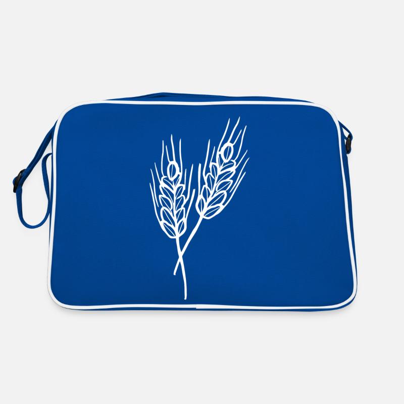 Weizen Illustration Brotbäcker Geschenkidee Retro Tasche