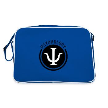 Psychologie Student Psychologe Psychology Symbol - Retro Tasche - Blau/Weiß - Hinten