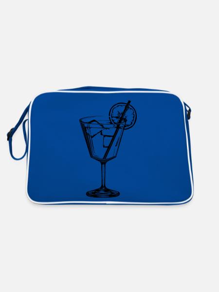 Limonade Drink Symbol - Retro Tasche - Blau/Weiß