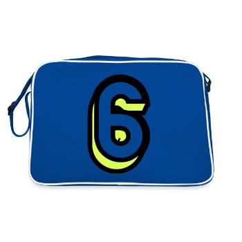 6. 6 YEARS. 6th ANNIVERSARY. BIRTHDAY 6 YEARS - Retro Bag - blue/white - Back