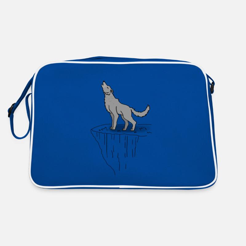 Einsamer Wolf Retro Tasche