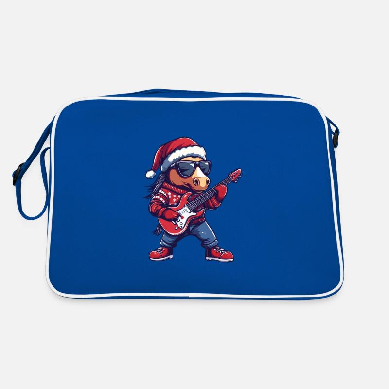 Cheval Noël Guitare Rocker Sac Retro