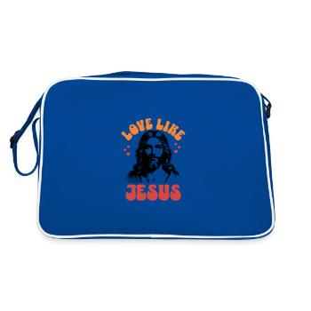 Love Like Jesus Retro 70s Style - Retro Bag - blue/white - Back
