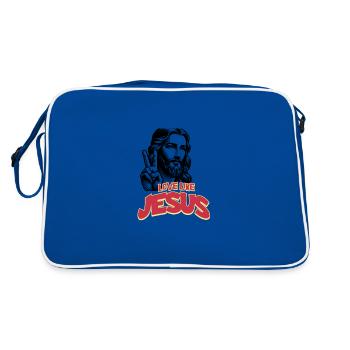 Love Like Jesus Movie Poster Style - Retro Bag - blue/white - Back