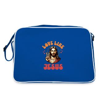 Love Like Jesus Retro 70s Style - Retro Bag - blue/white - Back