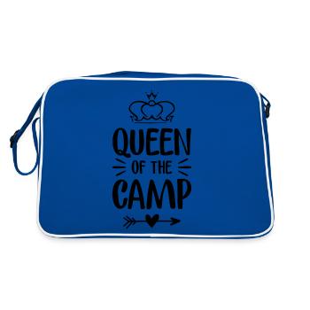 queen camp - Retro Tasche - Blau/Weiß - Hinten