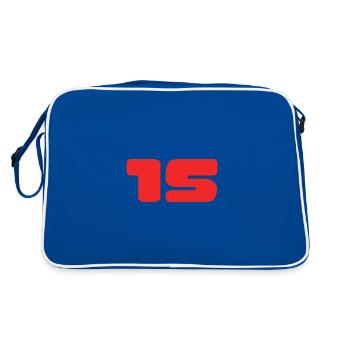 15. 15 ANS. 15e ANNIVERSAIRE. ANNIVERSAIRE 15 ANS. - Sac Retro - bleu/blanc - Dos