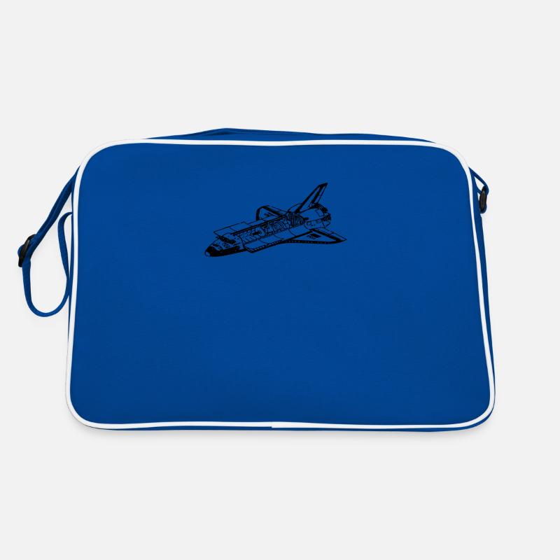 Space Shuttle - Retro Tasche - Blau/Weiß