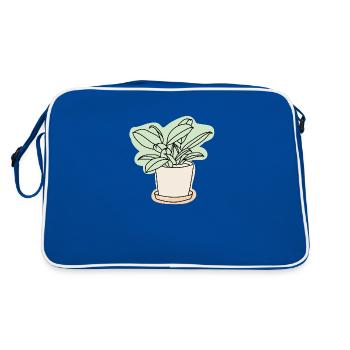 Indoor plant - Retro Bag - blue/white - Back