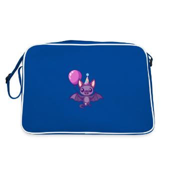 Chauve-souris Anniversaire Bébé - Sac Retro - bleu/blanc - Dos