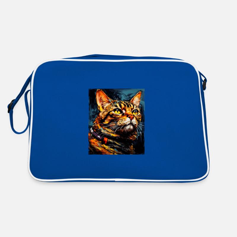 Tête de portrait de chat Sac Retro