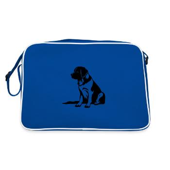 Chien Saint-Bernard - Sac Retro - bleu/blanc - Dos