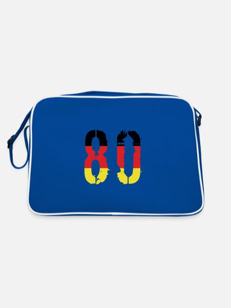 Maillot 80 Numéro Allemagne - Sac Retro - bleu/blanc - Dos
