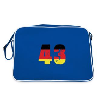43 Numéro Jersey Allemagne - Sac Retro - bleu/blanc - Dos