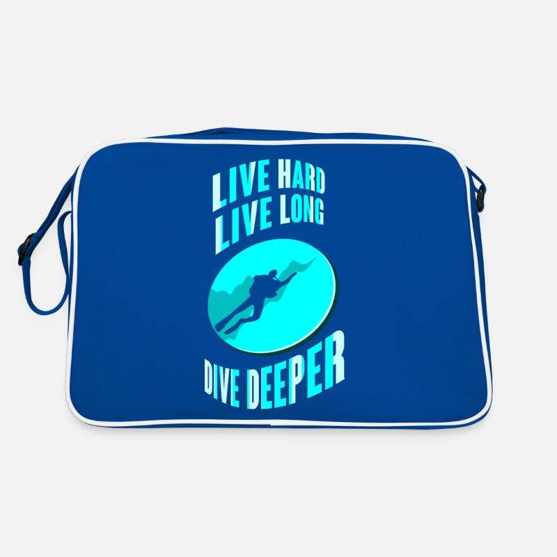 Plongée Plongée Instructeur de plongée Plongée - Sac Retro - bleu/blanc