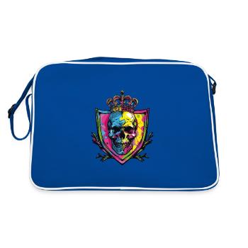 Couronne de crâne de roi - Sac Retro - bleu/blanc - Dos