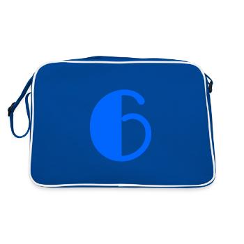 6 YEARS. 6th ANNIVERSARY. 6 YEAR ANNIVERSARY. 6 - Retro Bag - blue/white - Back