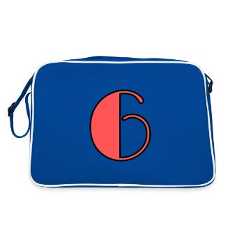6. 6 YEARS. 6th ANNIVERSARY. BIRTHDAY 6 YEARS - Retro Bag - blue/white - Back