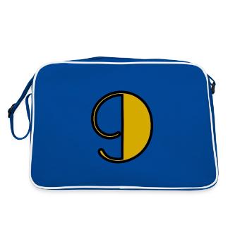 9. 9 ANS. 9e ANNIVERSAIRE. ANNIVERSAIRE 9 ANS - Sac Retro - bleu/blanc - Dos