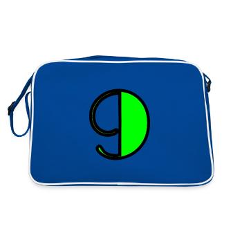 9. 9 YEARS. 9th ANNIVERSARY. BIRTHDAY 9 YEARS. 9 - Retro Bag - blue/white - Back