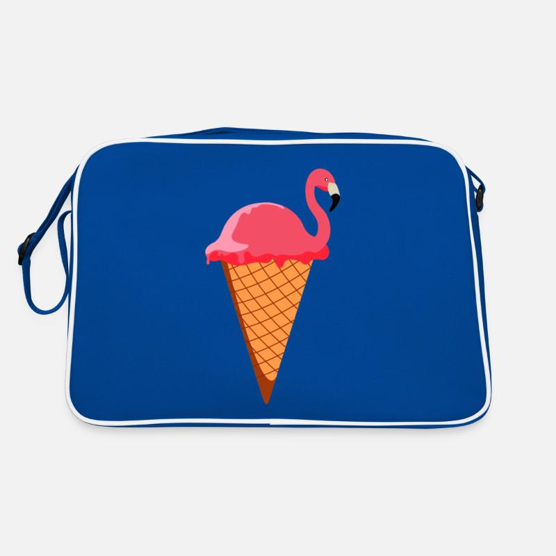 Crème glacée Gaufre Crème glacée Crème glacée Crème glacée Flamingo Sac Retro