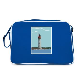Phare de Grand Jardin - Saint-Malo - Sac Retro - bleu/blanc - Dos
